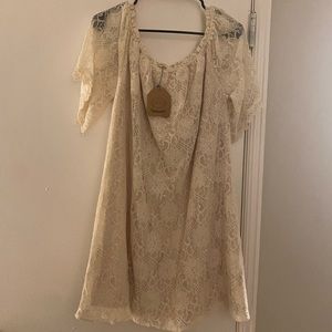Lace dress in cream. From a Miami boutique. I paid $60, but it's yours for $40.